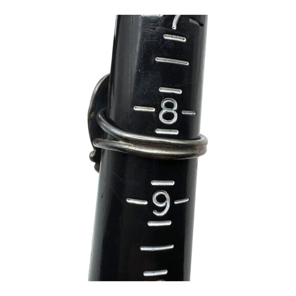 Vintage Navajo Signed Sterling Silver & Turquoise Ring Size 8.5 Handcrafted DSD - Picture 5 of 5